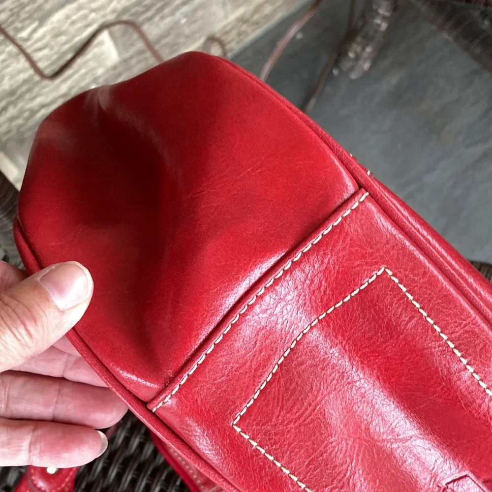 KATHY VAN ZEELAND.GORGEOUS RED PURSE! VERY WELL MADE. LIKE NEW. - Picture 7 of 16